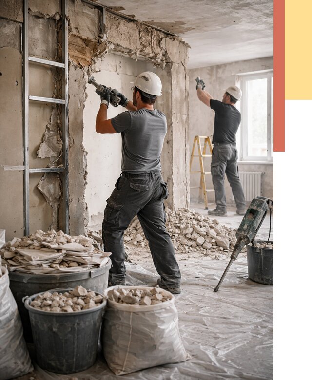 Демонтажные работы в Новочеркасске от 2763 руб. — услуги и цена под ключ | ОТДЕЛОЧНИК-Нвч