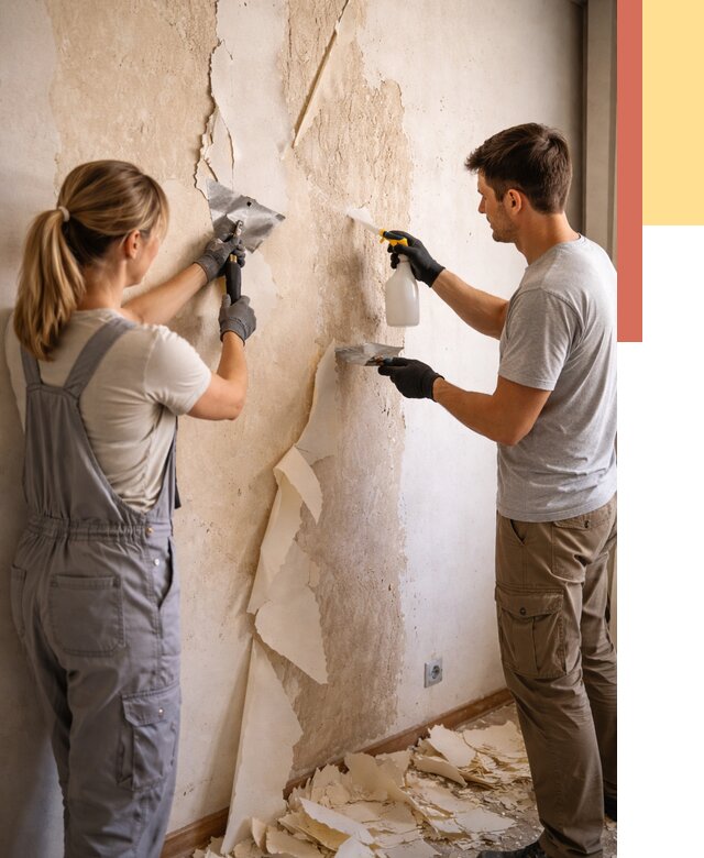 Снятие старых обоев в Новочеркасске от 5373 руб. под ключ недорого | ОТДЕЛОЧНИК-Нвч