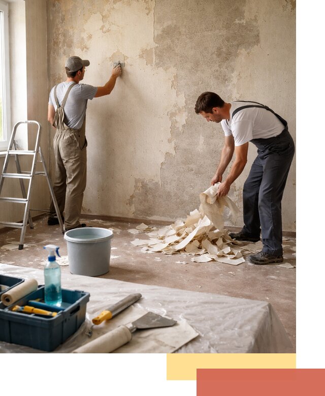 Снятие старых обоев в Новочеркасске быстро и качественно