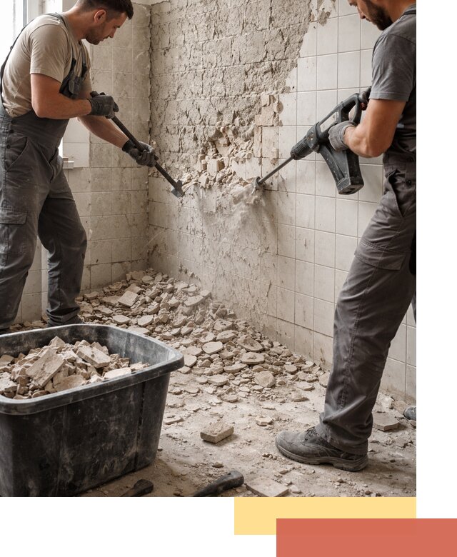 Демонтаж плитки со стен в Новочеркасске быстро и аккуратно