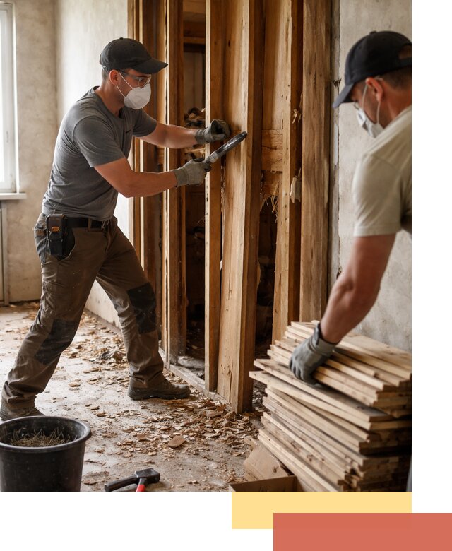 Демонтаж деревянных перегородок в Новочеркасске быстро и аккуратно