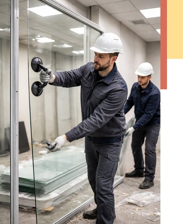 Демонтаж стеклянных перегородок в Новочеркасске от 3275 руб. — быстро и недорого | ОТДЕЛОЧНИК-Нвч