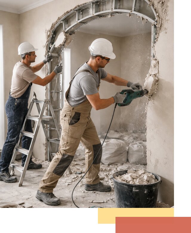 Демонтаж гипсокартонной арки в Новочеркасске быстро и аккуратно