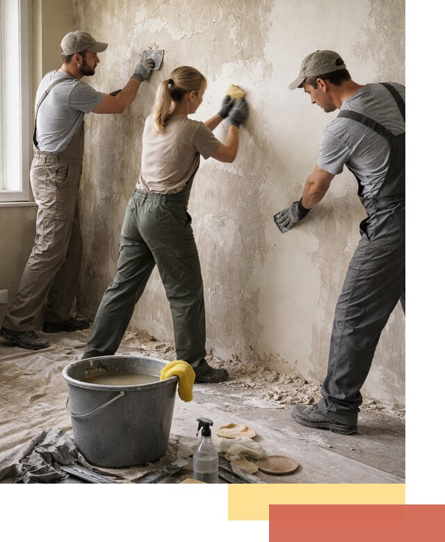 Очистка стен от клея и грунтовки в Новочеркасске качественно и быстро