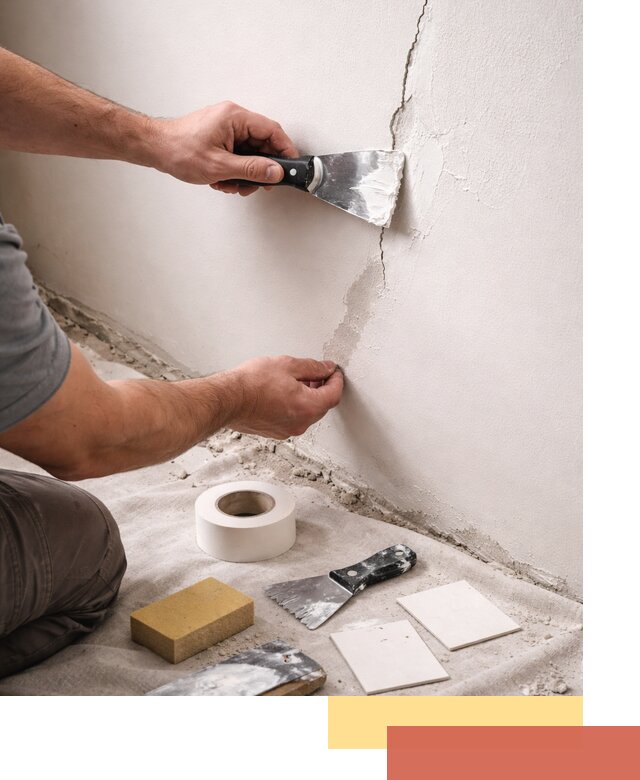 Заделка трещин и сколов в стенах и потолках в Новочеркасске