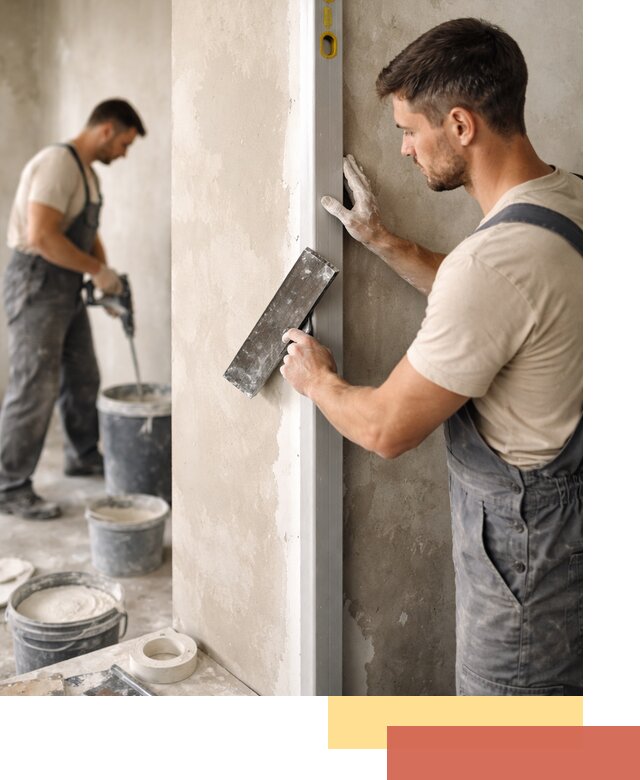 Выведение углов стен в Новочеркасске: монтаж и оштукатуривание