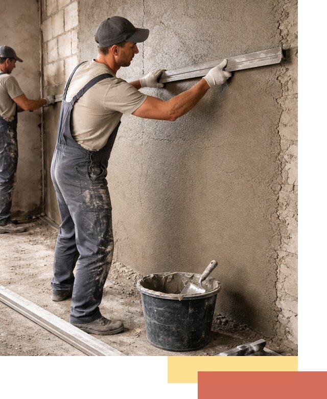 Штукатурка стен цементно-песчаная в Новочеркасске профессионально
