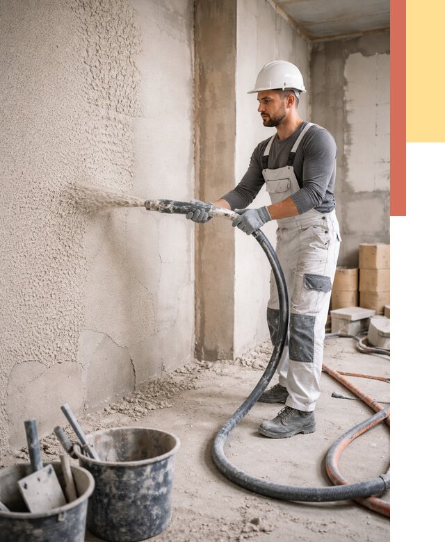 Машинная штукатурка стен в Новочеркасске под ключ от 6652 руб./м2 | ОТДЕЛОЧНИК-Нвч