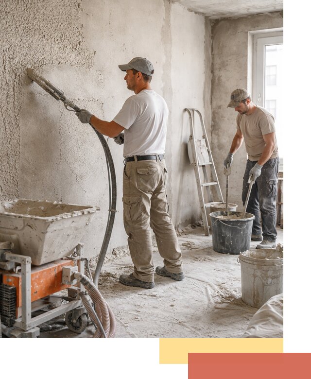 Машинная штукатурка стен в Новочеркасске — быстро и качественно