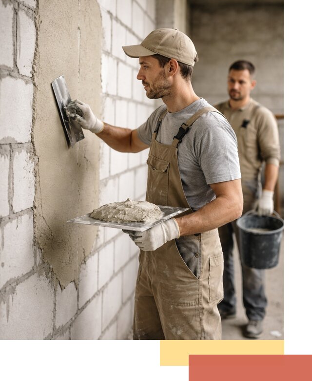 Штукатурка стен из газобетона в Новочеркасске под ключ