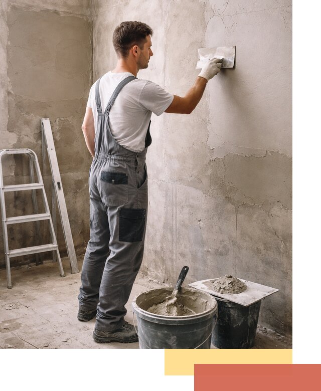 Штукатурка стен в ванной под ключ в Новочеркасске