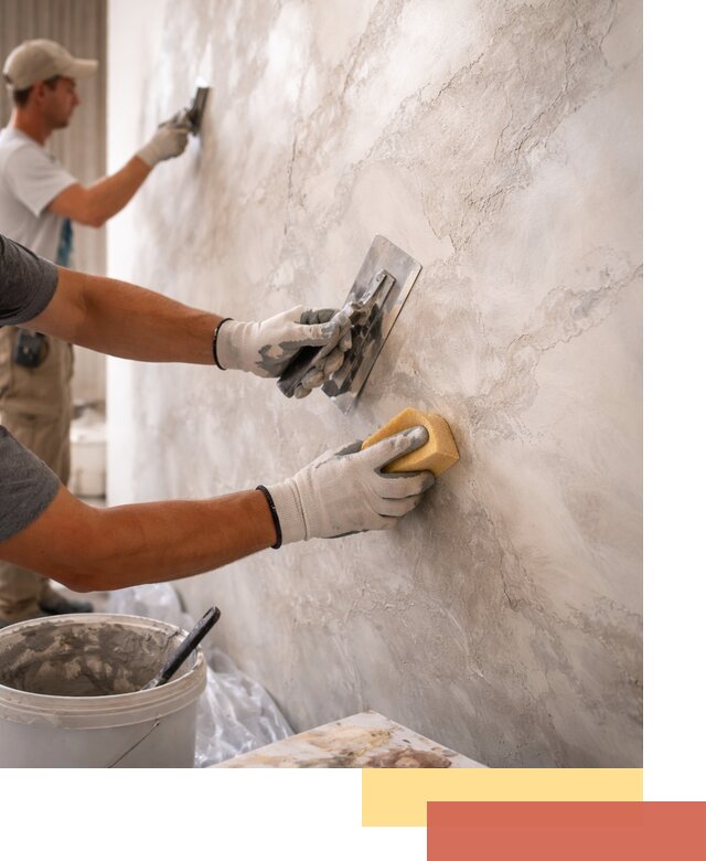 Декоративная штукатурка под мрамор в Новочеркасске для стен и потолков