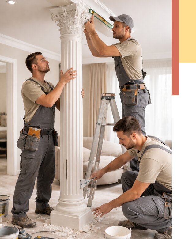 Установка декоративных колонн в Новочеркасске от 12281 руб. под ключ | ОТДЕЛОЧНИК-Нвч