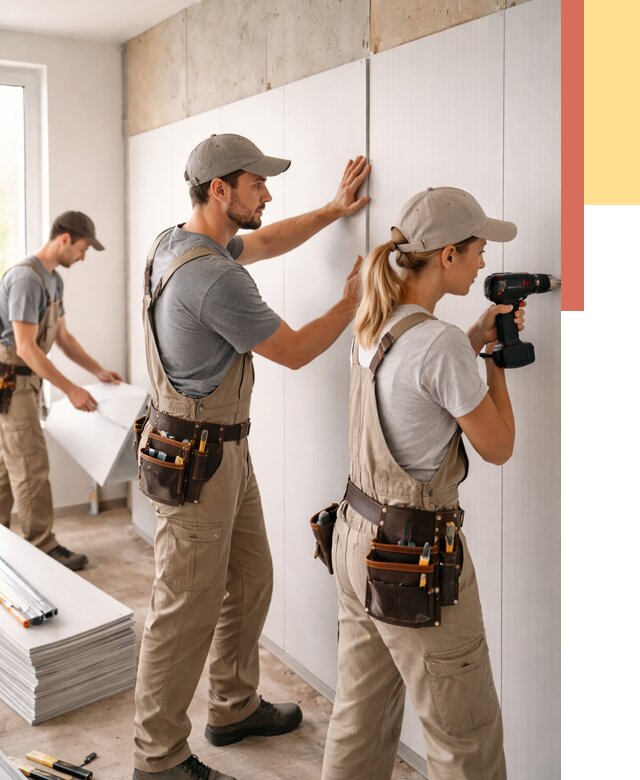 Монтаж ПВХ панелей на стены в Новочеркасске от 461 руб/м2 — быстро и недорого | ОТДЕЛОЧНИК-Нвч