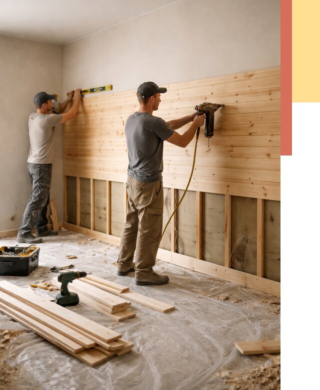 Монтаж деревянной вагонки на стены в Новочеркасске от 7676 руб. | Услуги монтажа вагонки | ОТДЕЛОЧНИК-Нвч