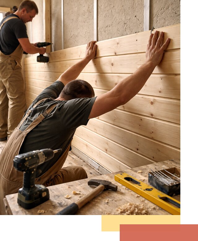 Монтаж деревянной вагонки на стены в Новочеркасске быстро и качественно