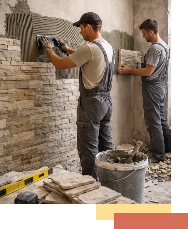 Монтаж искусственного камня в Новочеркасске — облицовка стен и фасадов