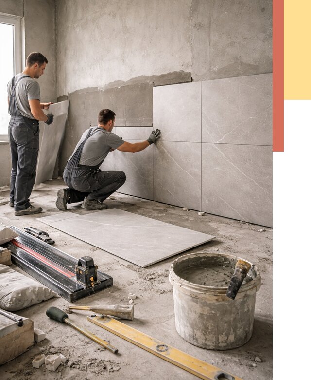 Облицовка стен керамогранитом в Новочеркасске от 4298 руб./м² — услуги под ключ | ОТДЕЛОЧНИК-Нвч