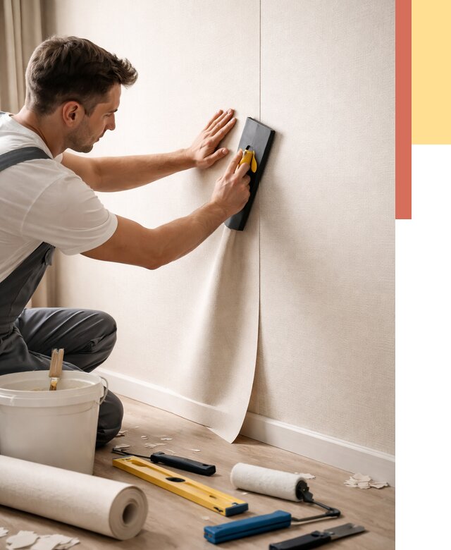 Поклейка виниловых обоев в Новочеркасске от 4605 руб. | Быстро и недорого — ОТДЕЛОЧНИК-Нвч