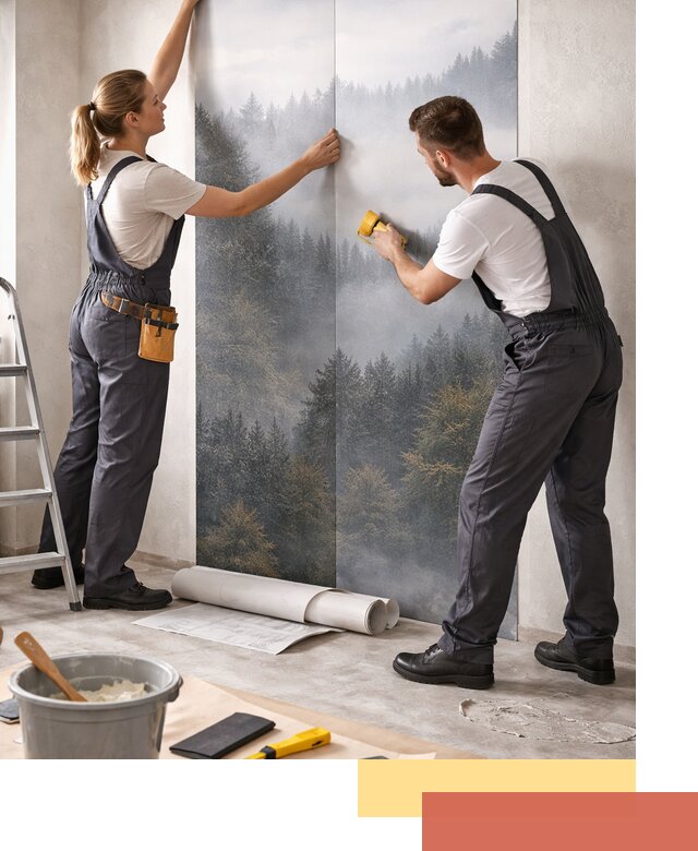 Поклейка фотообоев профессионально в Новочеркасске под ключ