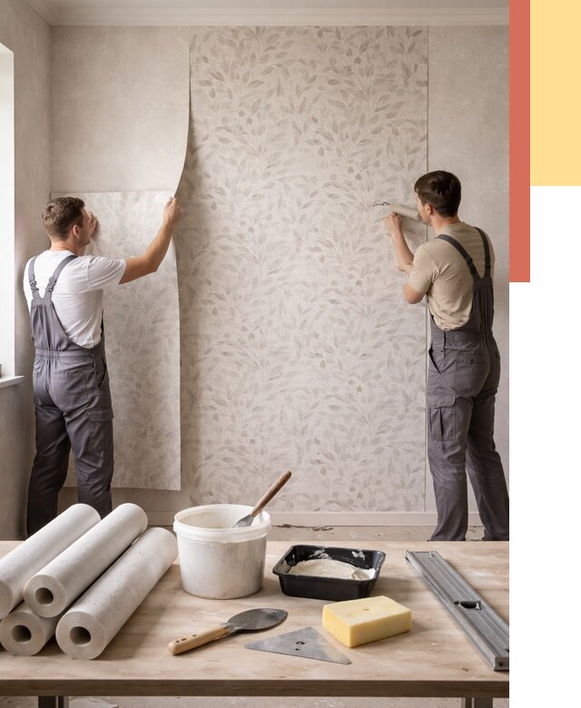 Поклейка обоев с подбором рисунка в Новочеркасске от 3582 руб. | ОТДЕЛОЧНИК-Нвч - быстро и недорого