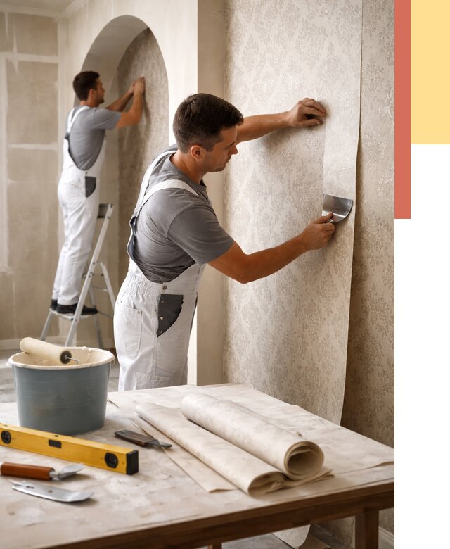 Поклейка обоев на сложные стены в Новочеркасске от 2866 руб. под ключ | ОТДЕЛОЧНИК-Нвч