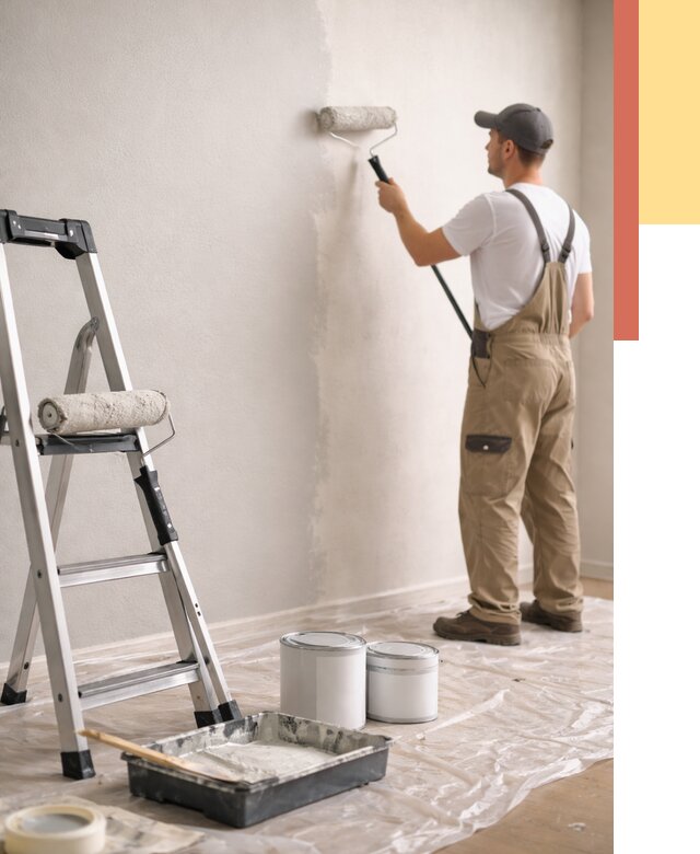 Покраска стен латексной краской в Новочеркасске от 4605 руб. за м2 | ОТДЕЛОЧНИК-Нвч