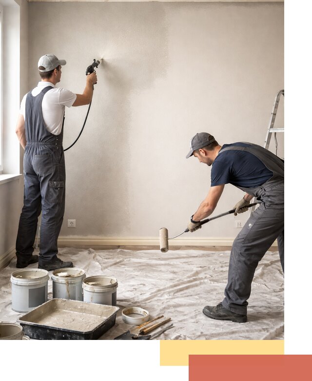 Покраска стен моющейся краской и защита поверхностей в Новочеркасске