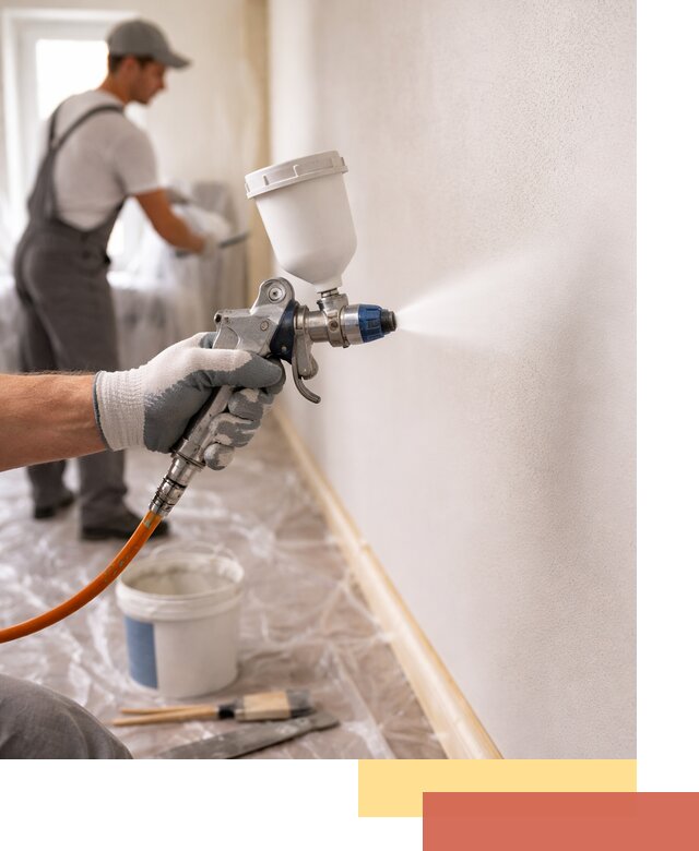 Покраска стен краскопультом в Новочеркасске быстро и качественно