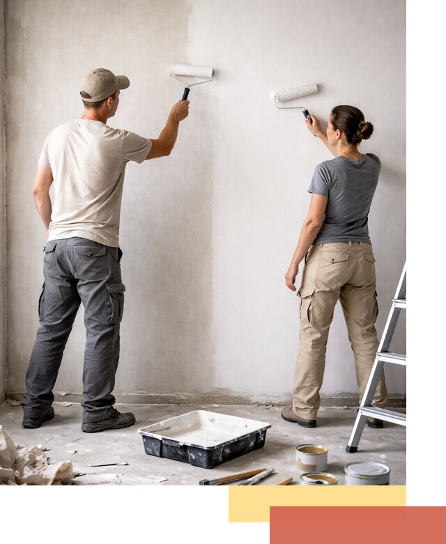 Окраска стен по стеклохолсту в Новочеркасске качественно и долговечно