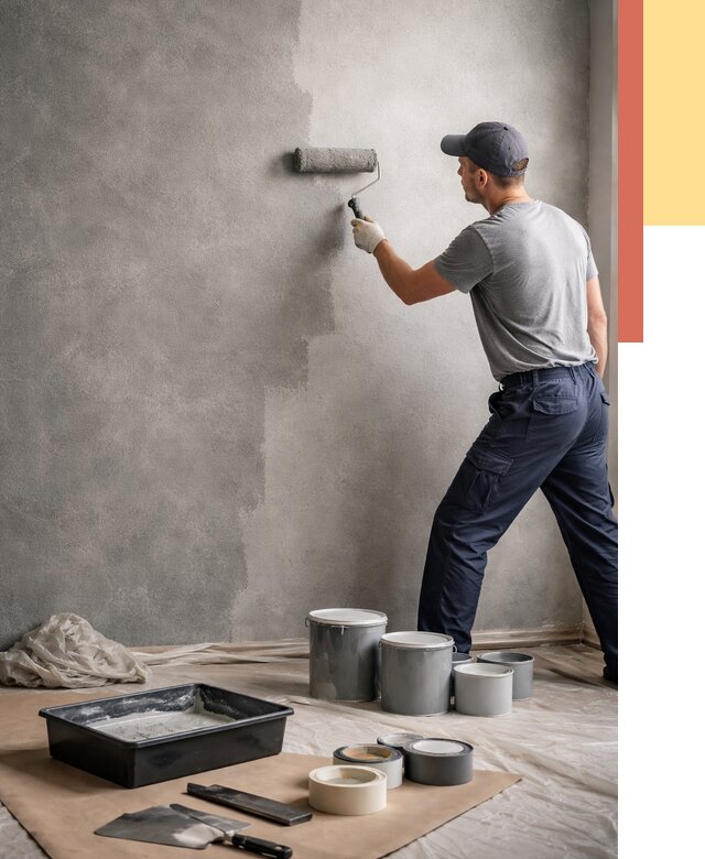 Покраска стен под бетон в Новочеркасске от 665 руб. за м2 — быстро и недорого | ОТДЕЛОЧНИК-Нвч