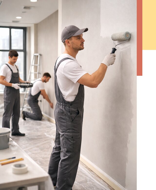 Покраска стен в офисе в Новочеркасске от 8699 руб. — быстро и недорого | ОТДЕЛОЧНИК-Нвч