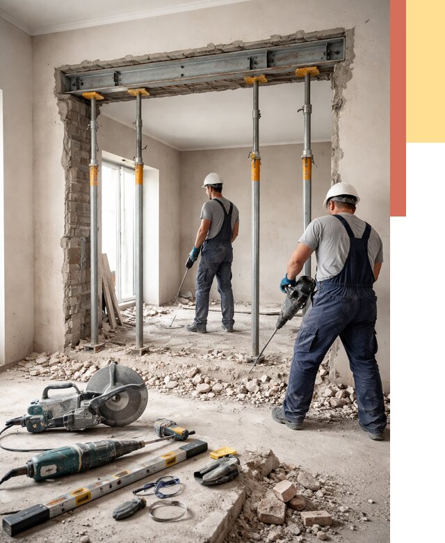 Прорезка проема в стене в Новочеркасске от 4605 руб. — быстро и недорого | ОТДЕЛОЧНИК-Нвч