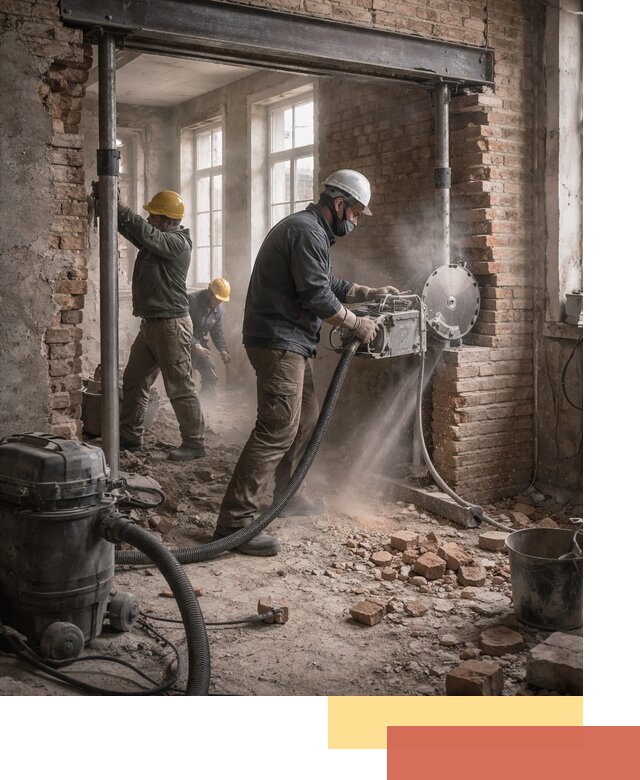 Прорезка проема в стене под дверной или оконный проем в Новочеркасске