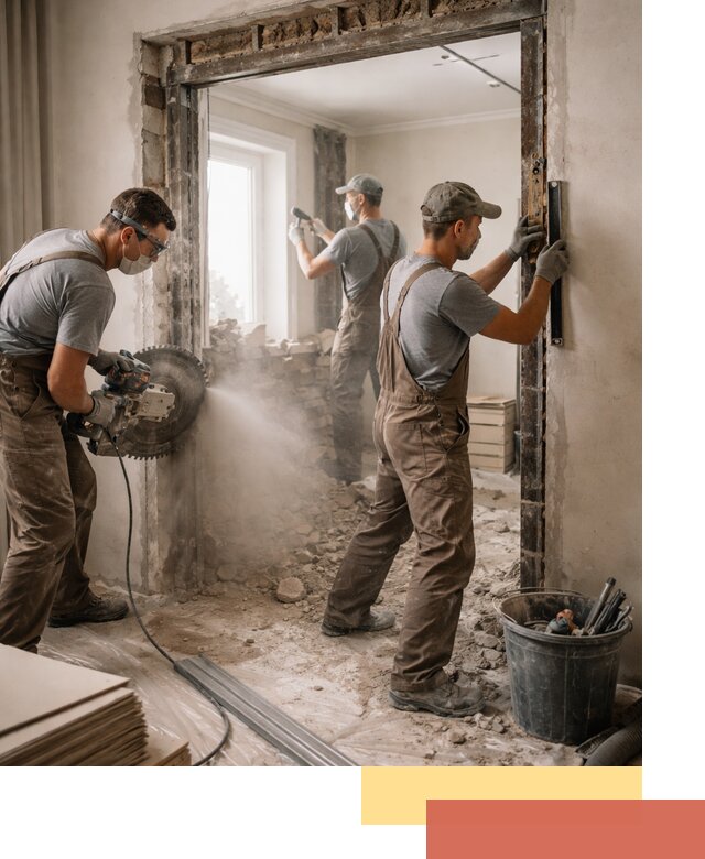 Расширение дверного проема под установку новой двери в Новочеркасске