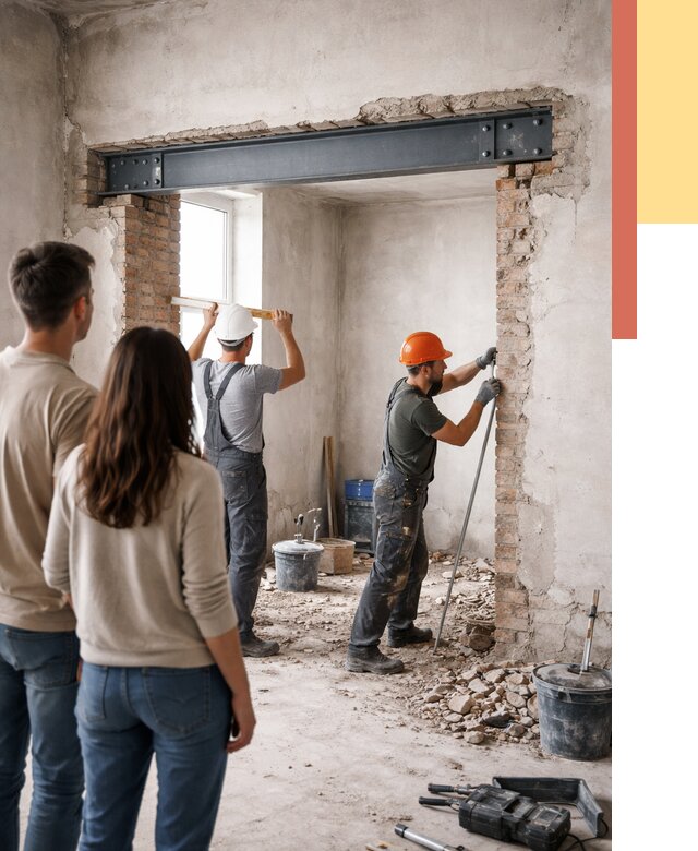 Усиление проема в стене в Новочеркасске от 9722 руб. — усиление дверного проема металлоконструкцией | ОТДЕЛОЧНИК-Нвч