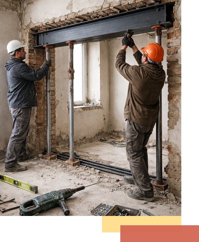 Усиление проема в стене в Новочеркасске для расширения и безопасности