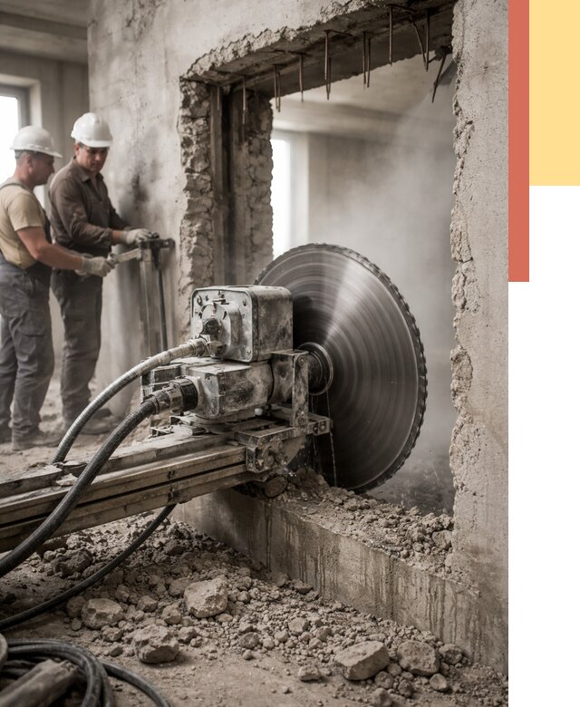 Алмазная резка проемов в Новочеркасске от 4605 руб. быстро и недорого | ОТДЕЛОЧНИК-Нвч