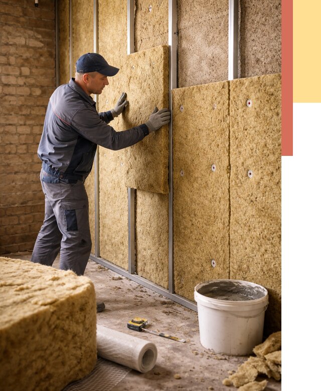 Утепление стен минватой в Новочеркасске от 1382 руб./м2 — недорого и быстро | ОТДЕЛОЧНИК-Нвч