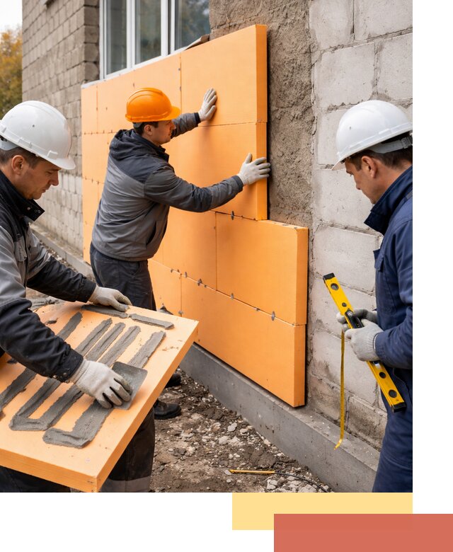 Утепление фасада пеноплексом под ключ в Новочеркасске