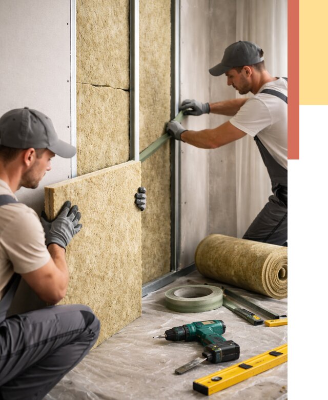 Шумоизоляция стен в Новочеркасске под ключ от 1893 руб. | ОТДЕЛОЧНИК-Нвч