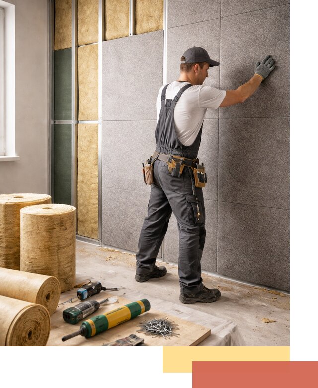 Профессиональная шумоизоляция стен в Новочеркасске для квартиры и офиса