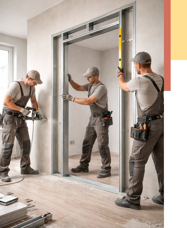 Устройство дверного проема в перегородке в Новочеркасске от 4605 руб. под ключ | ОТДЕЛОЧНИК-Нвч