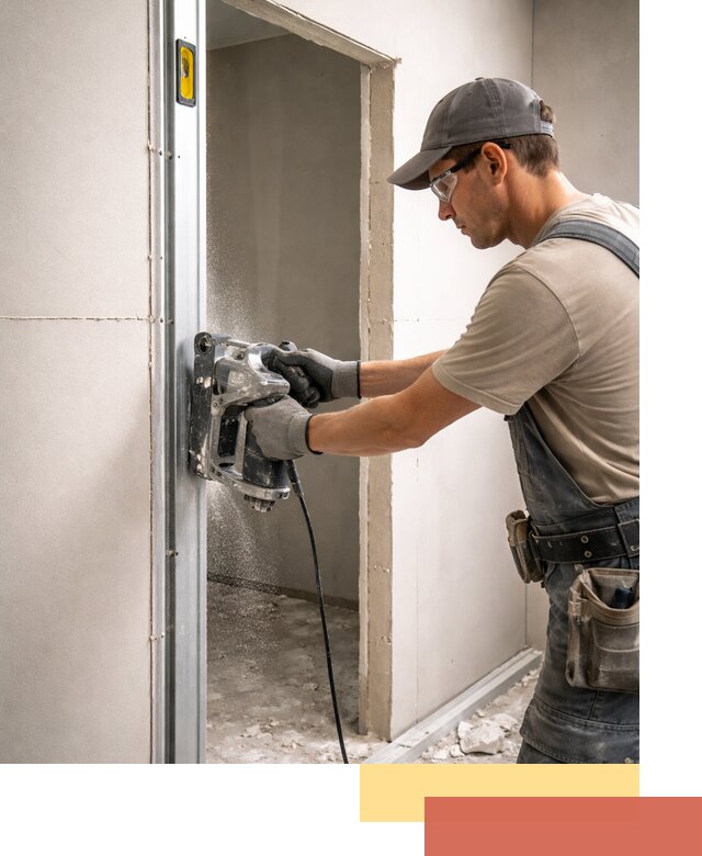 Устройство дверного проема в перегородке в Новочеркасске