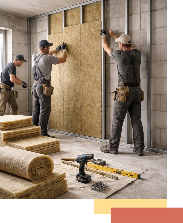 Шумоизоляция перегородок из блоков в Новочеркасске — монтаж и защита шумоизоляцией