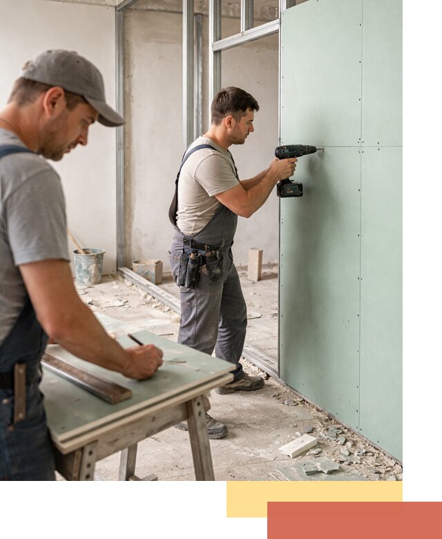 Перегородки из влагостойкого гипсокартона под ключ в Новочеркасске