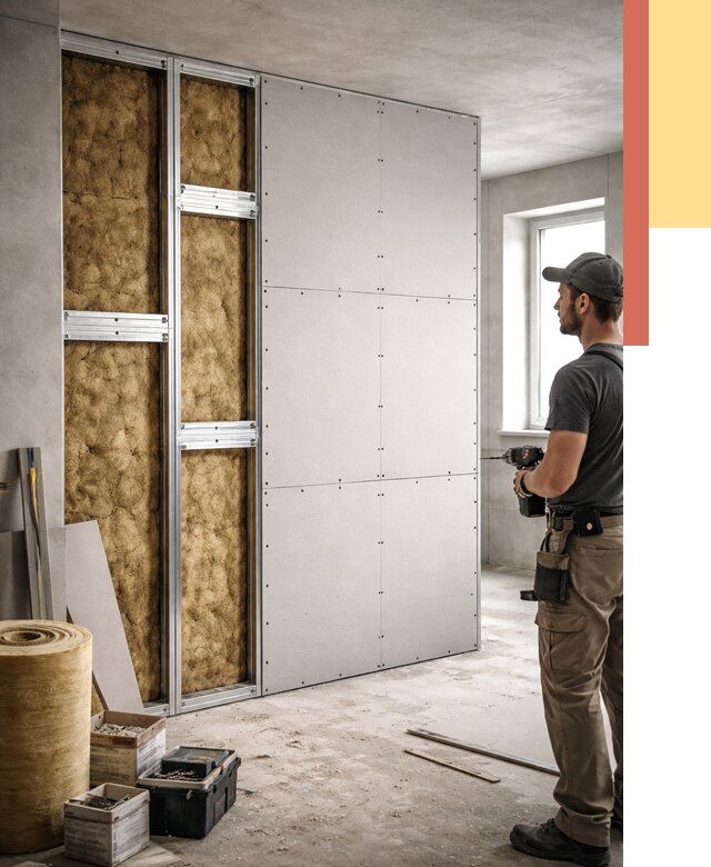 Усиленная перегородка под навеску в Новочеркасске от 13100 руб. — монтаж под ключ | ОТДЕЛОЧНИК-Нвч