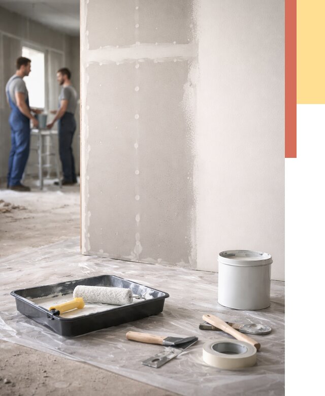 Покраска перегородок из гипсокартона в Новочеркасске от 4605 руб. под ключ | ОТДЕЛОЧНИК-Нвч