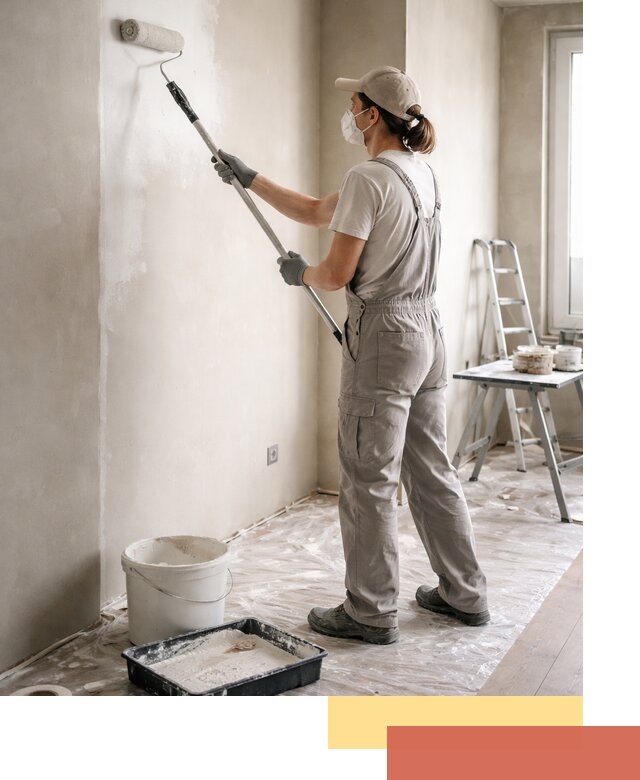 Покраска перегородок из гипсокартона в Новочеркасске качественно и недорого