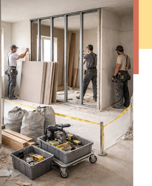 Перенос гипсокартонной перегородки в Новочеркасске под ключ от 4605 руб. | Демонтаж и монтаж – ОТДЕЛОЧНИК-Нвч